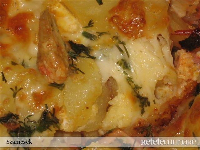Cartofi cu sos la cuptor