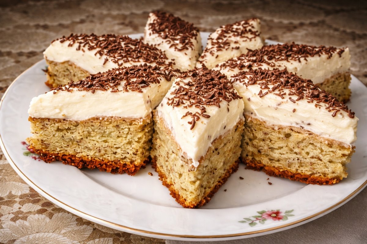 Prajitura cu nuca si crema de budinca