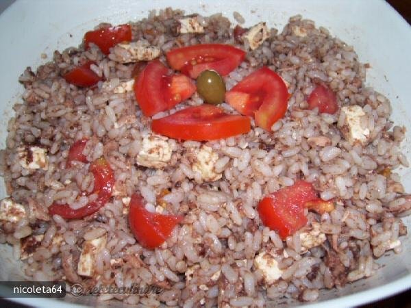 Salata de Orez cu Pate de Masline, Ton si Branza