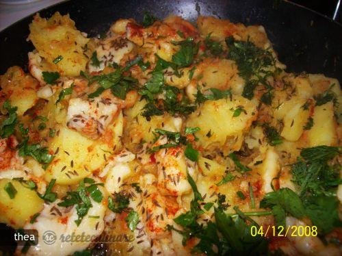 Cartofi cu Galuste si Ceapa la Tigaie