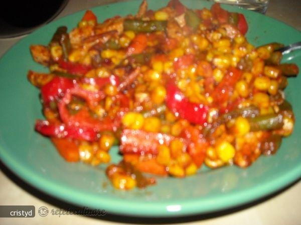 Carne cu Legume si Porumb