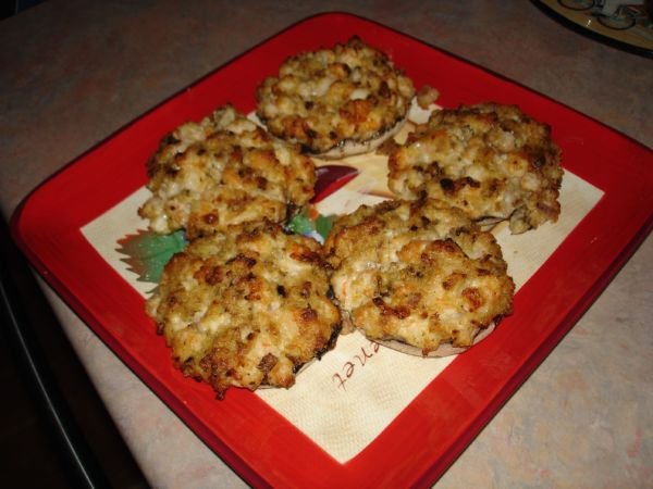 Ciuperci umplute cu creveti