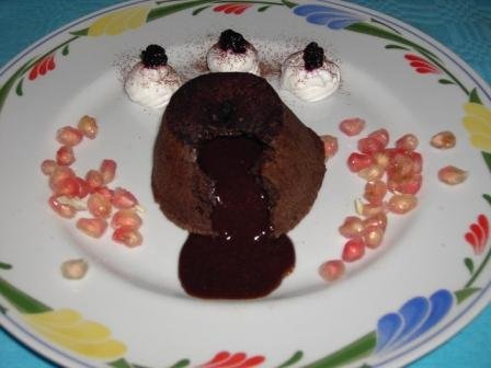 Muffins cu inima topita