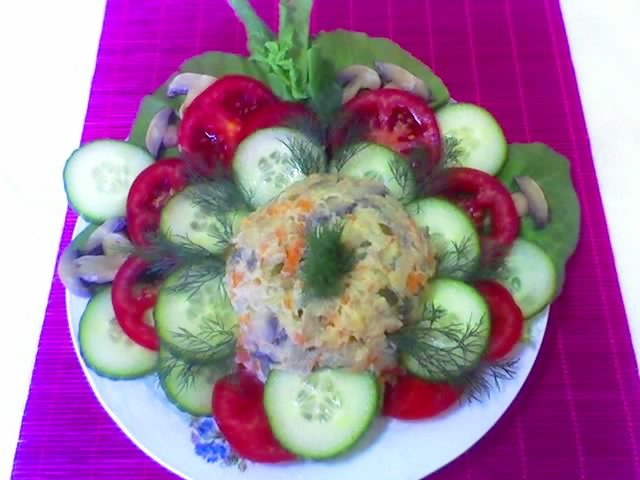 Salata de ciuperci cu peste si maioneza