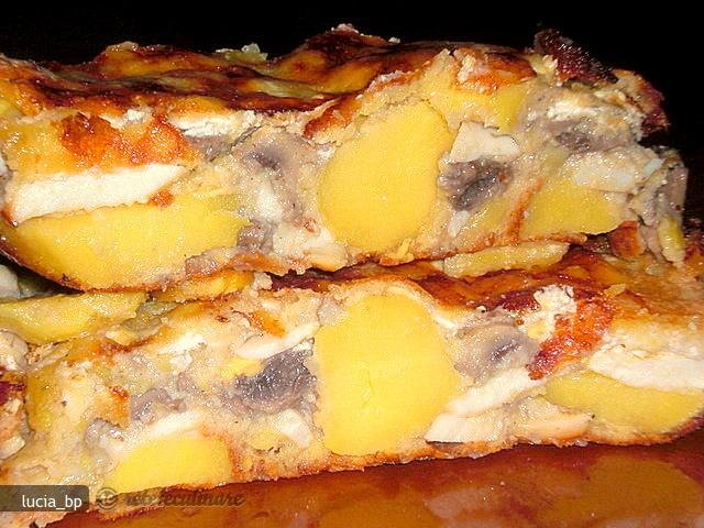 Mozaic de Ciuperci cu Cartofi si Oua