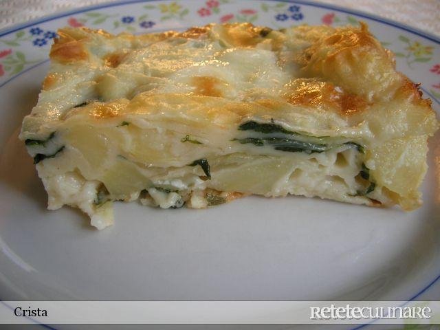 Lasagna cu Cartofi si Sos cu Busuioc