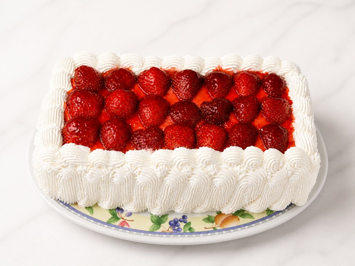 Tort cu Capsuni si Mousse de Piersici