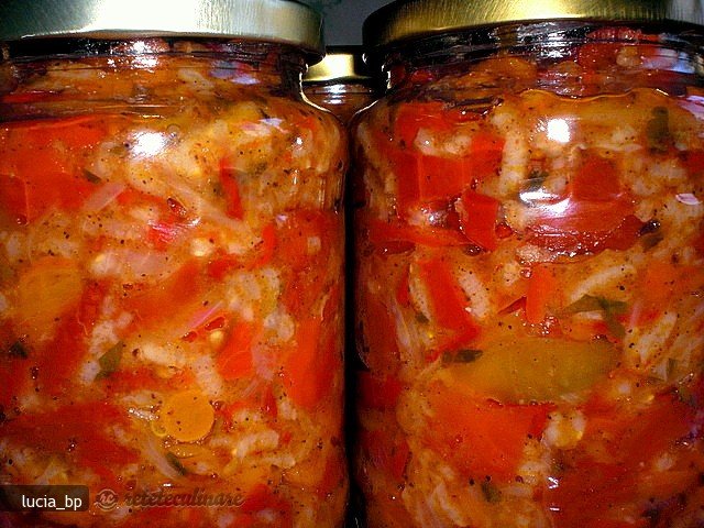 Conserva de Legume cu Orez Pregatita la Cuptor