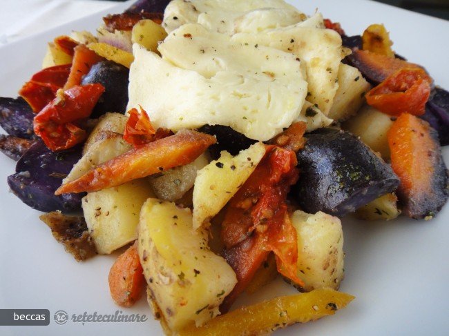 Cartofi si Morcovi in Untura de Gasca si Halloumi