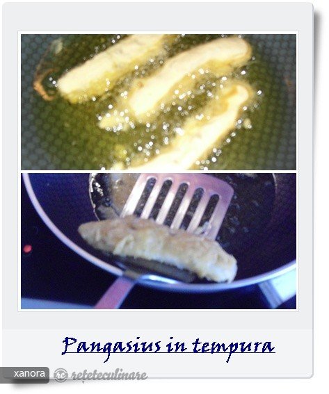 Pangasius in Tempura cu Boia si Marar
