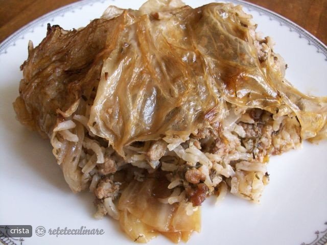 Straturi (Millefoglie/Mille-feuille) de Varza si Carne