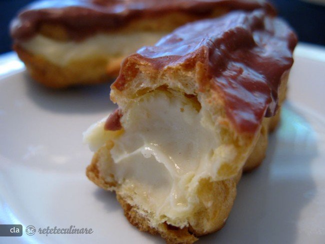 Eclere cu Crema de Vanilie