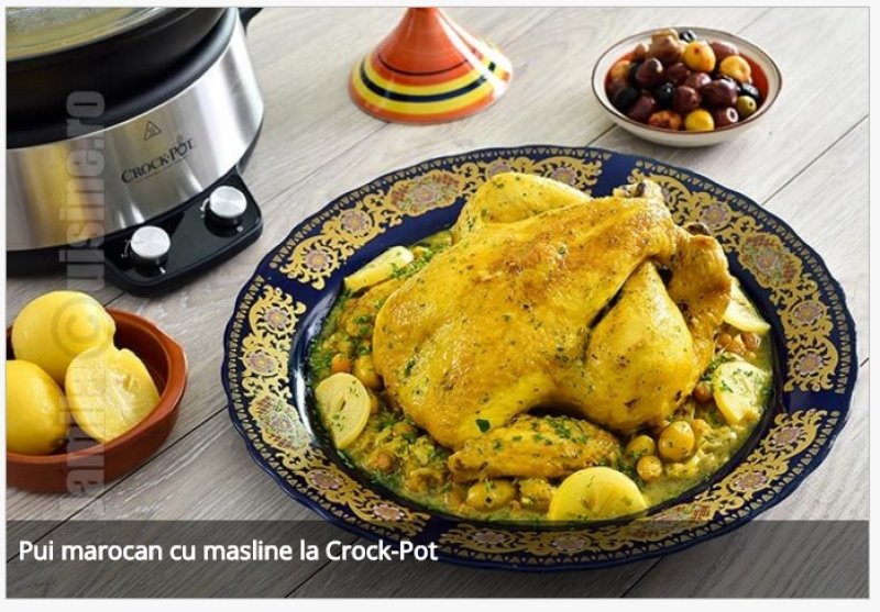 Pui marocan cu masline la Crock-Pot, preparatul care a cucerit-o pe Jamila Cuisine