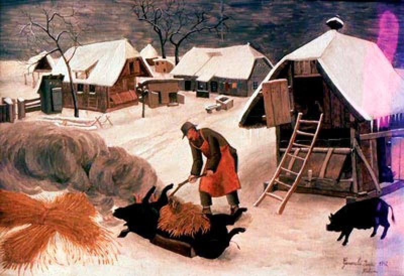 Traditii si obiceiuri de Ignat, 20 decembrie - trecerea porcului prin foc