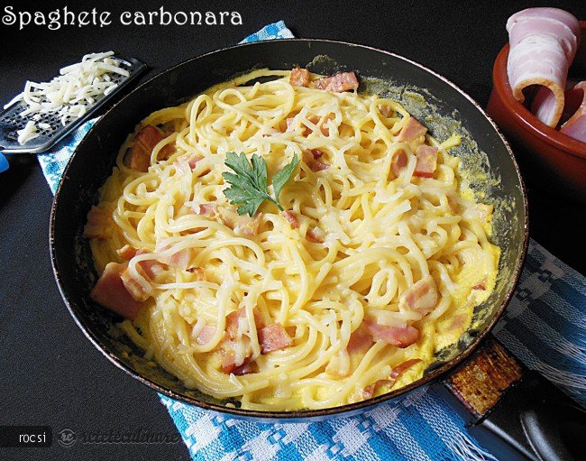 Spaghete carbonara reţetă