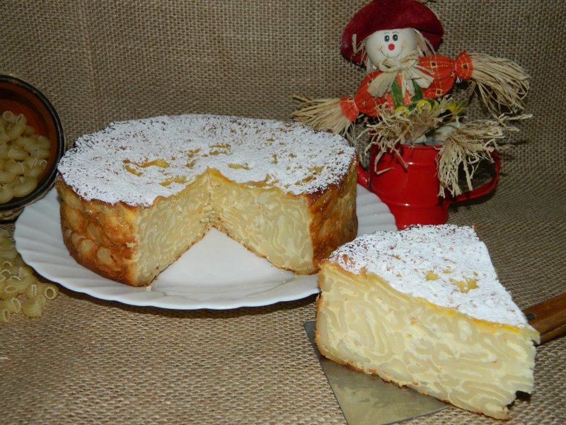 Budinca de paste cu branza dulce