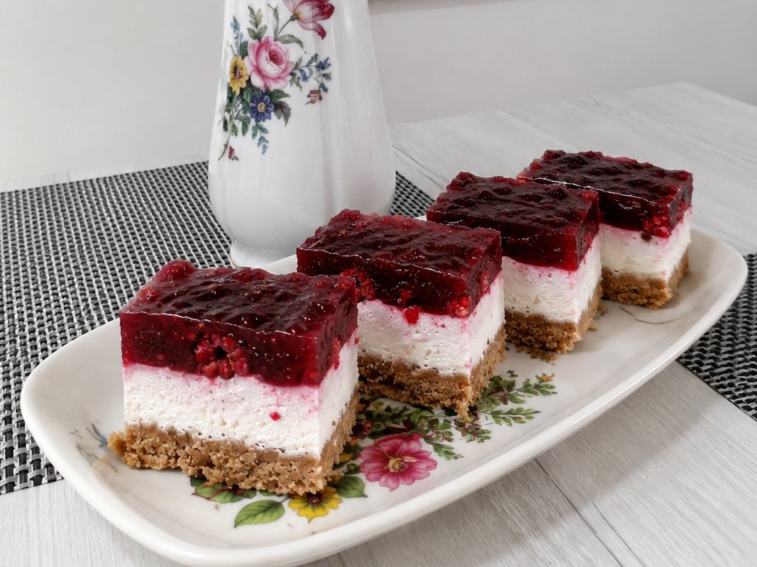 Cheesecake cu zmeura fara coacere