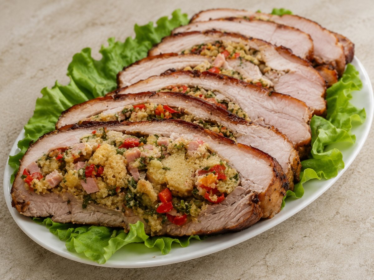 Piept de porc umplut
