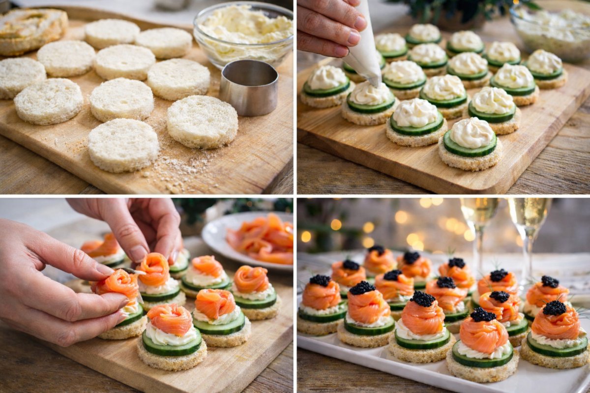 Aperitiv cu somon afumat si crema de branza - usor de pregatit si potrivit pentru mese festive