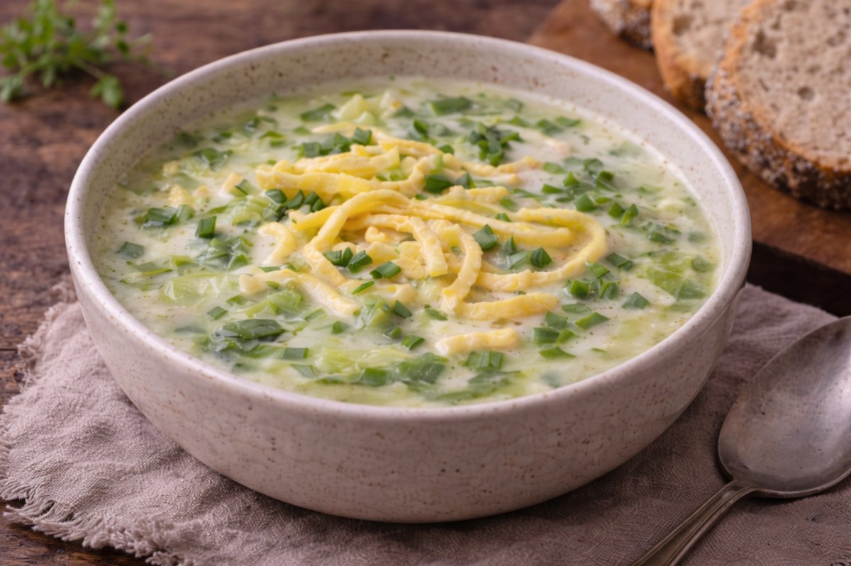 Ciorba de salata cu omleta - ardeleneasca, usoara si satioasa