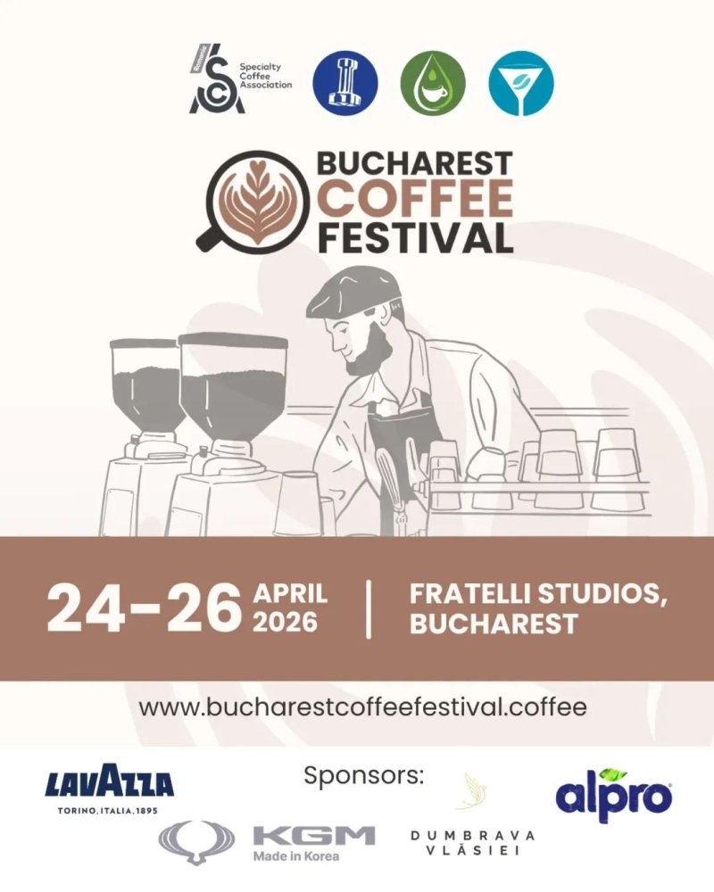 Trei zile în care cafeaua se dă în spectacol Bucharest Coffee Festival are loc între 24 și 26 aprilie