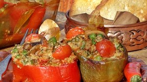 Ardei umpluti cu legume si cus-cus