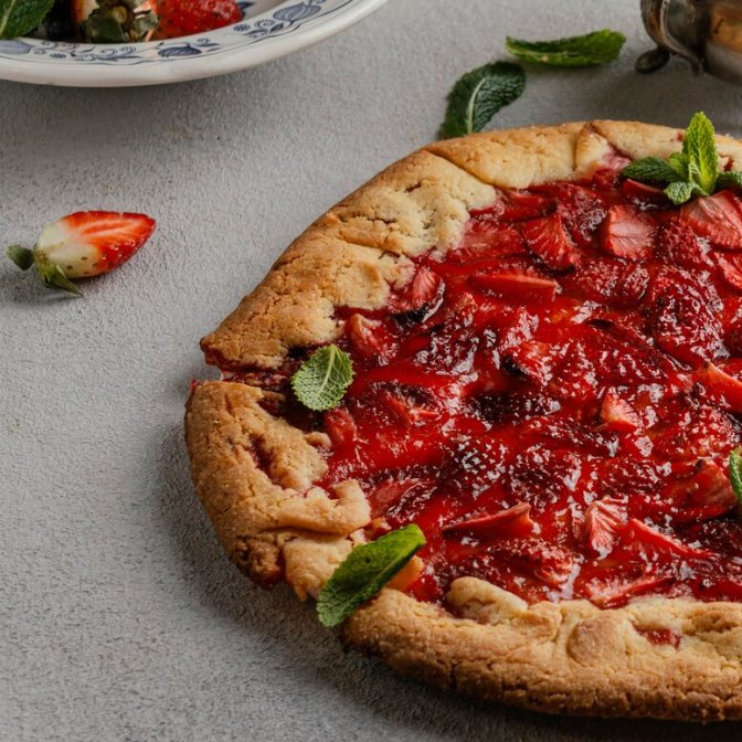 Tarta rustica cu capsuni - un dulce aromat