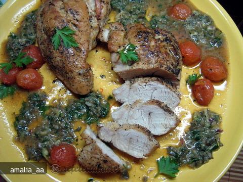Friptura de curcan in sos aromat