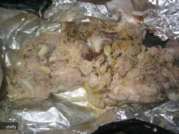 Pulpa de Curcan cu Sos de Ciuperci si Rosii