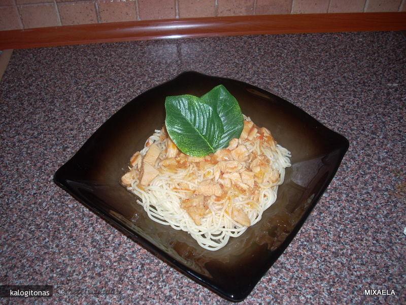 Spagetti cu Carne de Pui