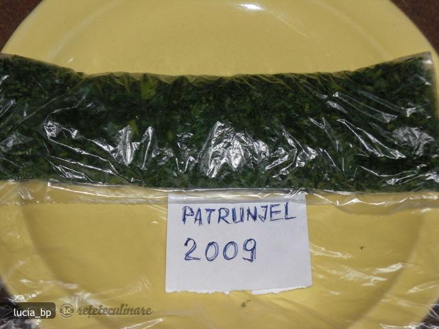 Patrunjel Verde, Frunze, Conservate Pentru Iarna