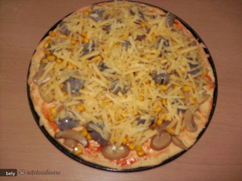 Pizza cu Aluat de Malai si Gambe