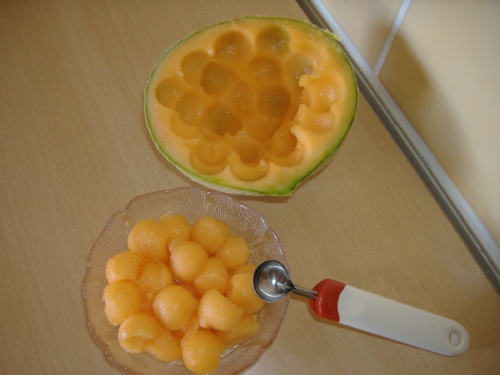 Salata cu jambon de Parma si pepene galben
