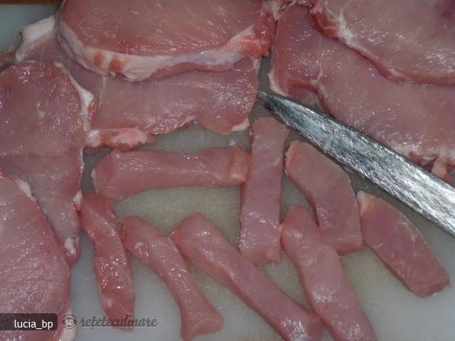 Carne de Porc Picanta cu Ciuperci, la Cuptor