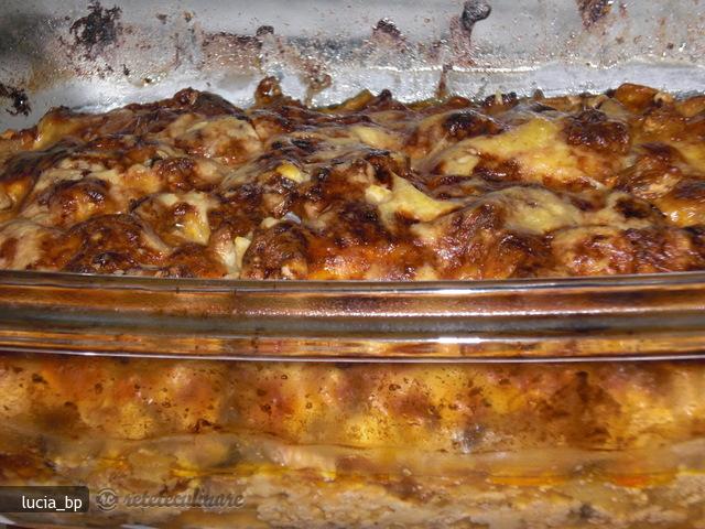Carne de Porc Picanta cu Ciuperci, la Cuptor