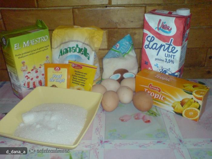 Prajitura cu Frisca si Nuca de Cocos