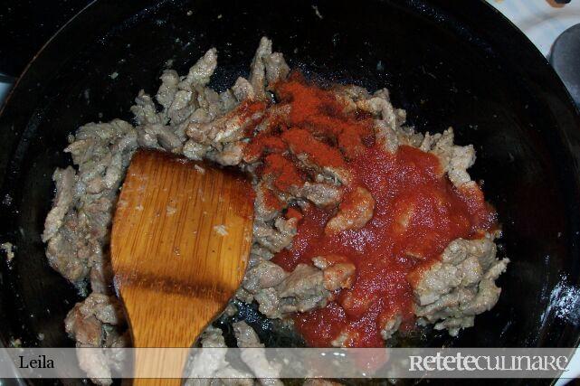 Sote de porc a la Stroganof