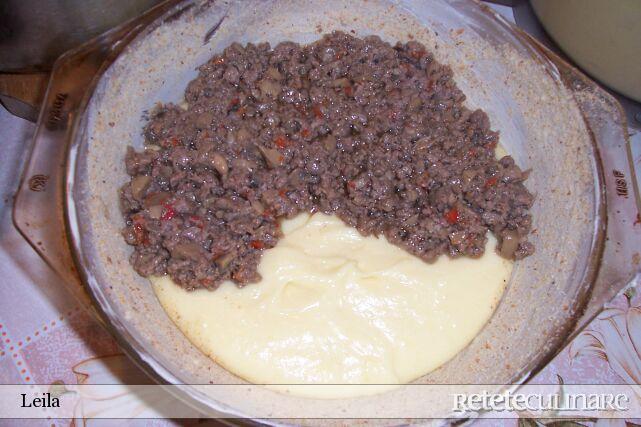 Musaca de pireu cu carne si ciuperci