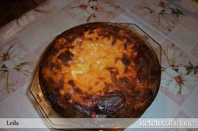 Musaca de pireu cu carne si ciuperci