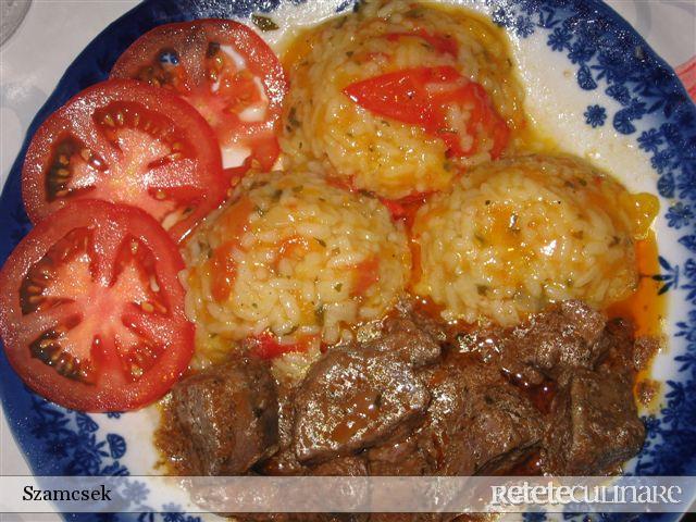 Ficat de vitel cu pilaf de orez