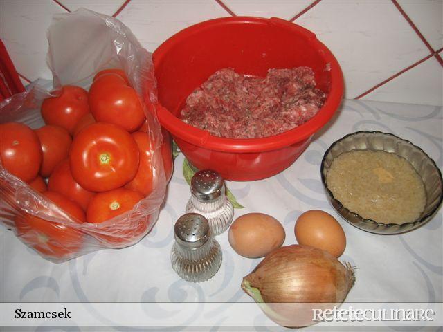 Rosii umplute cu carne si orez