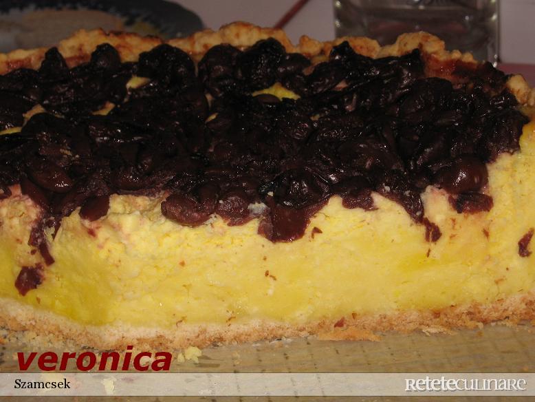 Tarta cu branza dulce si visine