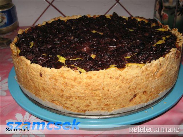 Tarta cu branza dulce si visine