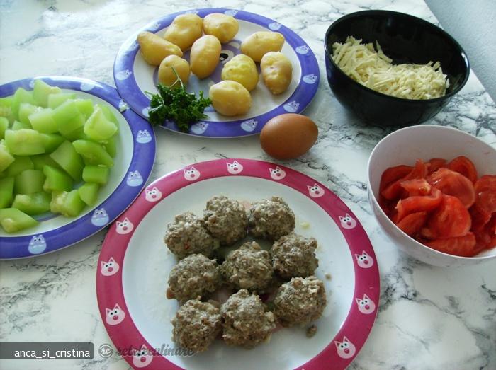 Legume Gratinate cu Perisoare