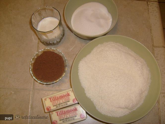Prajitura cu Nuca de Cocos si Crema de Ciocolata