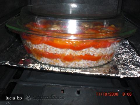 Arpacas Gratinat cu Gogosari Rosii