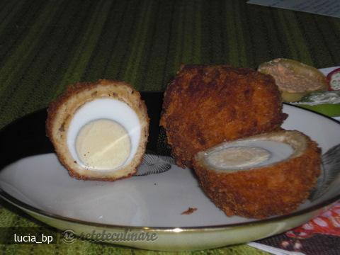 Aperitiv cu Oua Pane