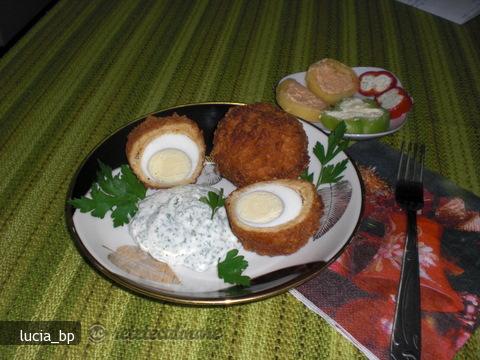 Aperitiv cu Oua Pane