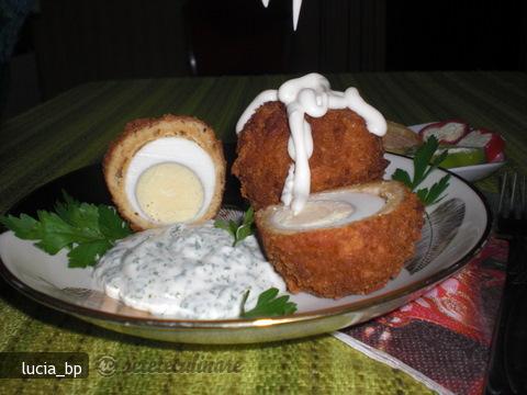 Aperitiv cu Oua Pane