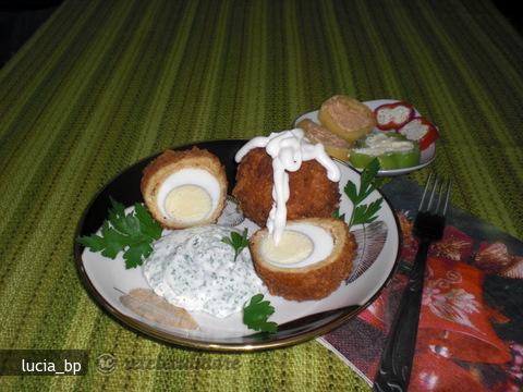 Aperitiv cu Oua Pane